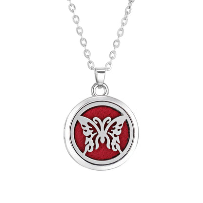 Tree of Life Aromatherapy Necklace Perfume Essential Oil Diffuser Alloy Stainless Steel  Locket Pendant Aroma Diffuser Necklace