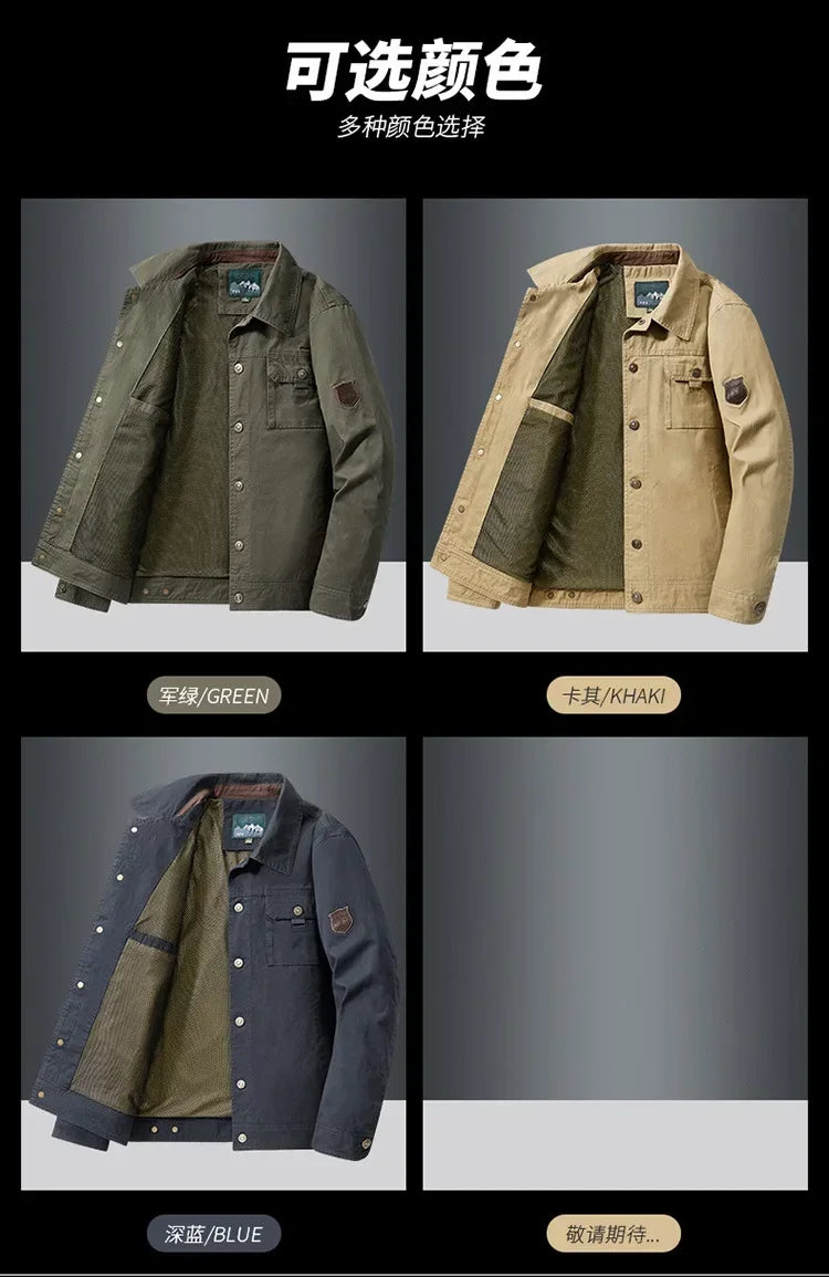 Spring Autumn Jacket Men Cotton Windbreaker Bomber Coat Military Men's Tactics Jackets Man Cargo Casual Jacket Mens Clothes New