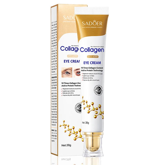 SADOER Collagen Eye Cream Skincare Anti Dark Circles Eye Bags Firming Moisturizing Skincare Eyes Cream Skin Care for Eyes
