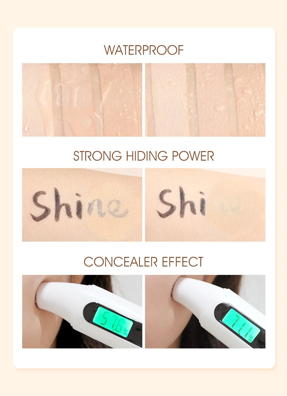 Wholesale O.TWO.O Air Cushion BB Cream 3 Colors Fuller Coverage Waterproof Long-lasting Concealer Cushion Compact Face Makeup