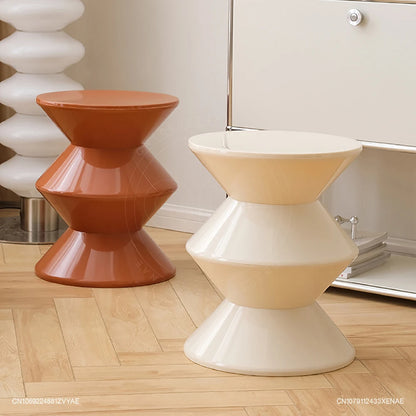 Nordic Stools Ottomans Shoe Changing Stool Small Bench Modern Minimalist Plastic Creative Round Coffee Tables Furniture WHCL+