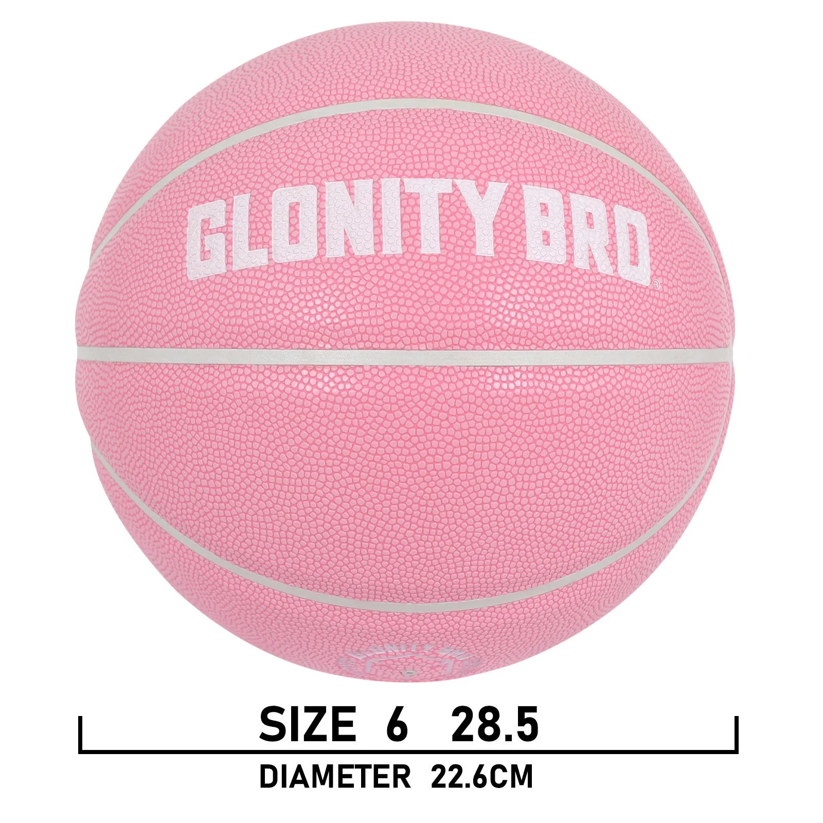 Women's Basketball Size 5, 6, 7 Pink Official Competition Children's Basketball Indoor Outdoor Standard Ball PU Non-slip Wear-resistant