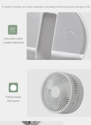 2025 new folding telescopic free adjustment fan charging usb multi-function outdoor portable home desktop floor-standing fan