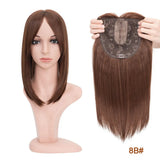 Benehair 14'' 18'' Hair Toppers with Bangs for Women Synthetic 6x6 Top Hairpieces Wigs Long Straight Clip in Hair Extension