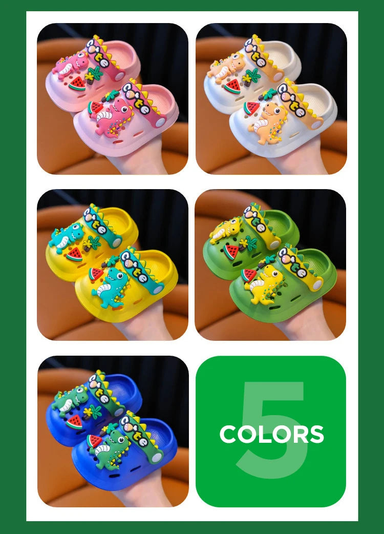 Outdoor Beach Slippers Children's Garden Shoes Trendy Crocodile Soft Sole Sandals For Baby Breathable Non-slip For Indoor