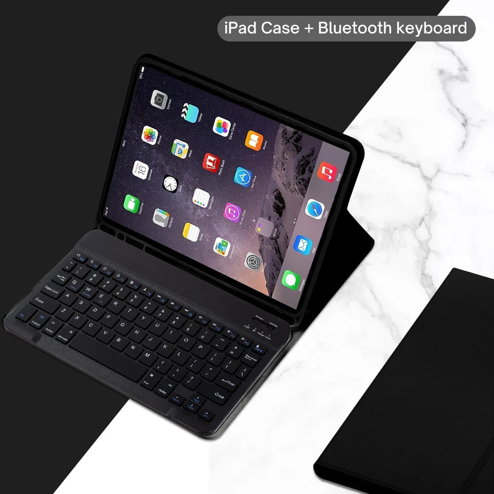 For iPad 5th Gen 2017 6th Gen 2018 9.7inch Case, Bluetooth keyboard case for iPad Air 1st 2nd Pro 9.7inch