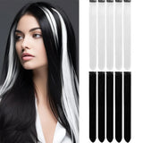 KIt 10 mechas coloridas de cabelos com clip invisível extensões sintéticas praticas