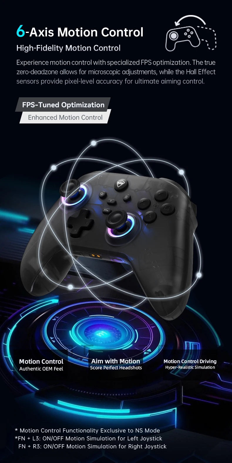 Machenike G3 V2 PC Gaming Controller Hall Effect Gamepad for Nintendo Switch iPhone Android Mobile Phone Windows PC Steam