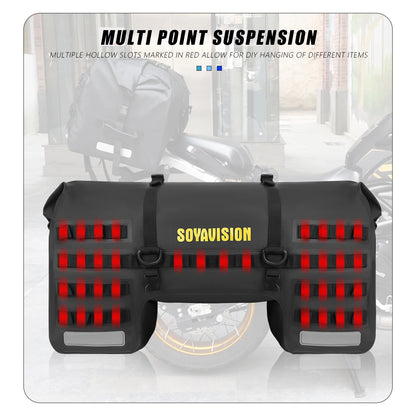 SOYAVISION 20L 50L 70L 80L 100L Motorcycle Waterproof Tail Bag Travel Outdoor Luggage Bag Motorcycle Seat Bag