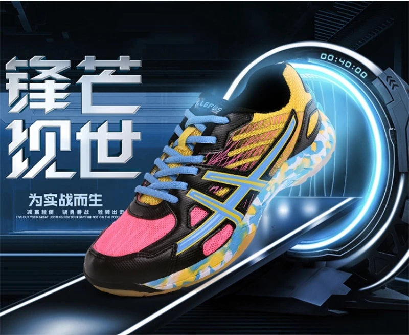 Badminton Shoes For Men And Women Lightweight Breathable Non-Slip Wear-Resistant Table Tennis Indoor Tennis Sports Shoes