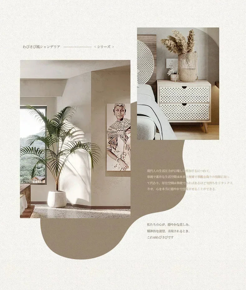 Lámpara colgante japonesa Wabi Sabi, lámpara de techo nórdica para comedor, decoración del hogar, mesa de bar, isla de cocina, lámpara colgante creativa