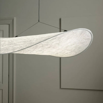 Wabi Sabi Silk Pendant Lamp Modern LED Ceiling Chandelier Light for Living Room Dining Bedroom Indoor Home Decor Light Fixtures