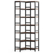 Tribesigns 7-Shelf Corner Bookshelf,Large Modern Corner Bookcase, 7-Tier Tall Corner Shelf Storage Display Rack with Metal Frame