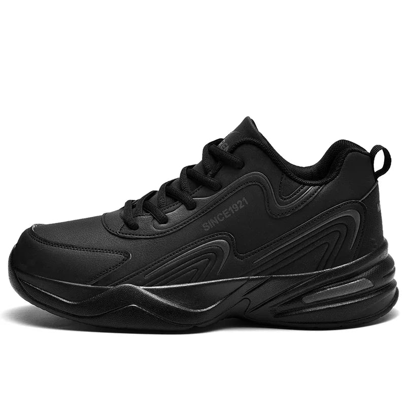 Men Sports Running Shoes Outdoor Walking Soft Casual Sneakers Fashion Designer Leather Sneaker Waterproof Men's Tennis Masculina