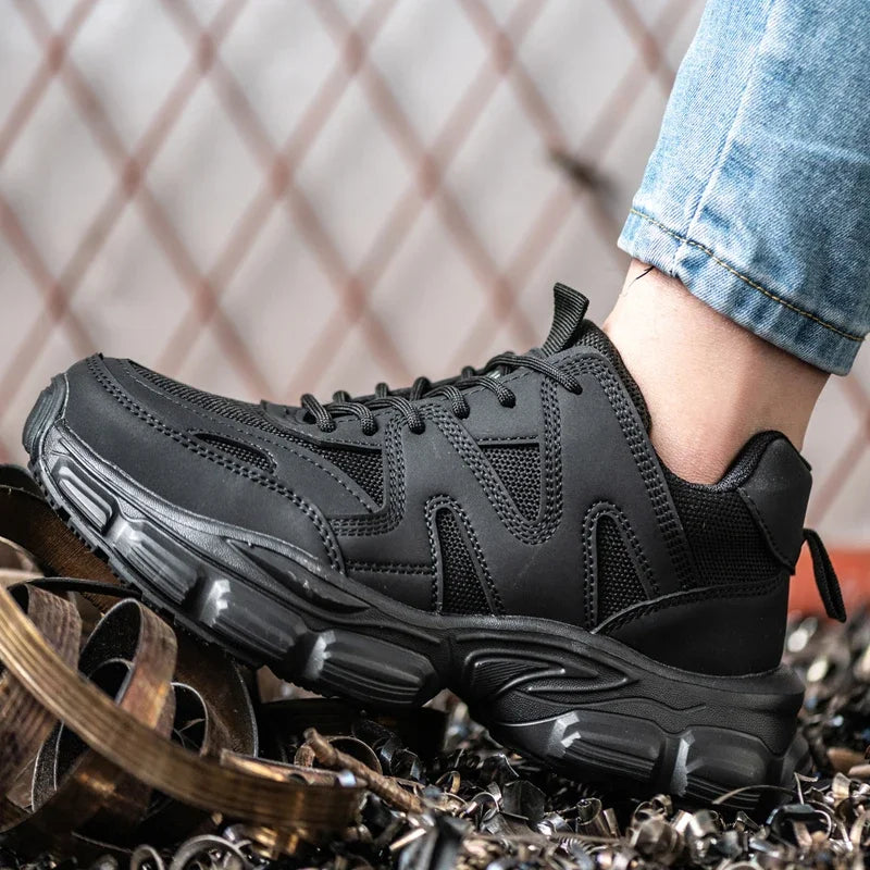 Protective Shoes For Women Men Work Sneakers Fashion Safety Shoes Anti-smash Anti-puncture Indestructible Shoes Work Boot
