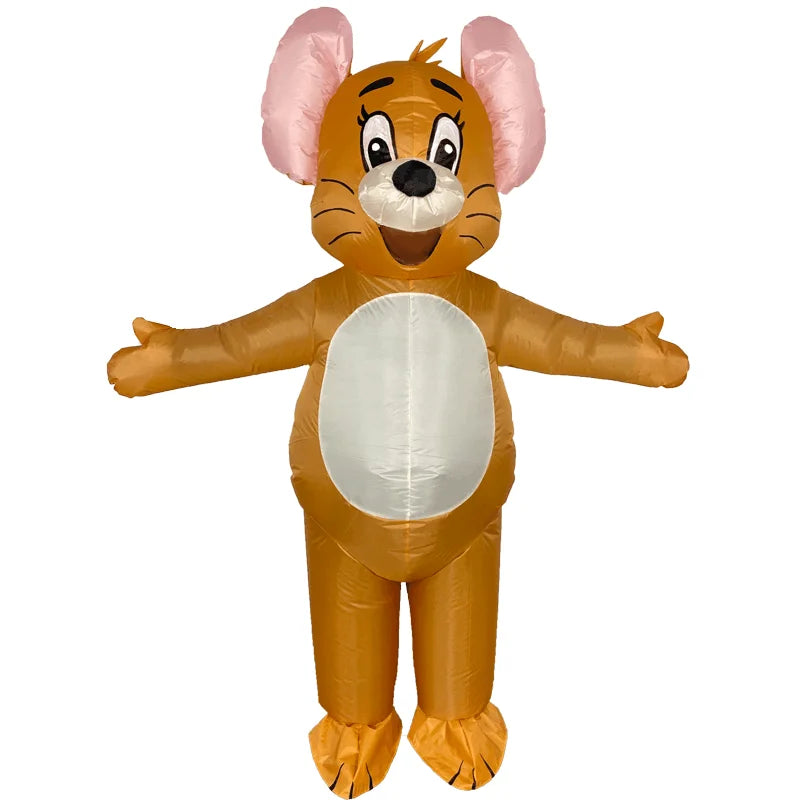 Disney Mickey Minnie Mouse Inflatable Costume Cosplay Anmine Blue Lilo & Stitch Role Play Blow Up Deluxe Halloween Carnival Prop