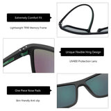 ZENOTTIC Polarized Sunglasses for Men Shades Lightweight TR90 Frame UV400 Protection Square Outdoor Travel Driving Sun Glasses