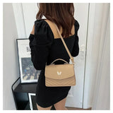 PU Versatile and Fashionable Portable Small Square Bag Single Shoulder Crossbody Bag Luxury Designer Handbag Women's Bags
