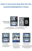 2025 15.6 Dual Screen 1920*1080P 60Hz Touch/Non-Touch Portable Monitor IPS Low Blue Light Eye Protection 360° Folding Drive-free