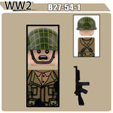 WW2 Military Soldier Figures Building Blocks Soviet British Army German Camouflage Warrior Infantry Accessories Bricks Toys Gift