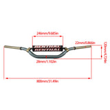 22mm 28mm Universal CNC Double Layer Motorcycle Handlebar For RENTHAL 997 Pit Bike For KTM Husqvarna Yamaha  Honda CRF KLX YZF