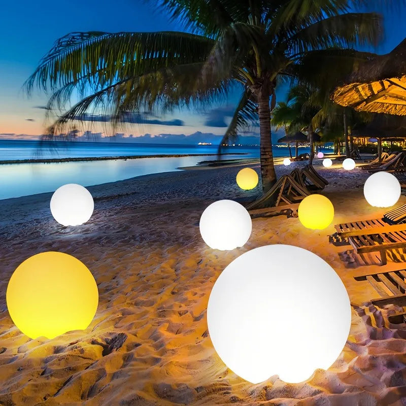 RGB Waterproof LED Garden Ball Light Solar Lighting USB Charge Deco Lamp Remote Control 16 Colors for Party Wedding Street Yard