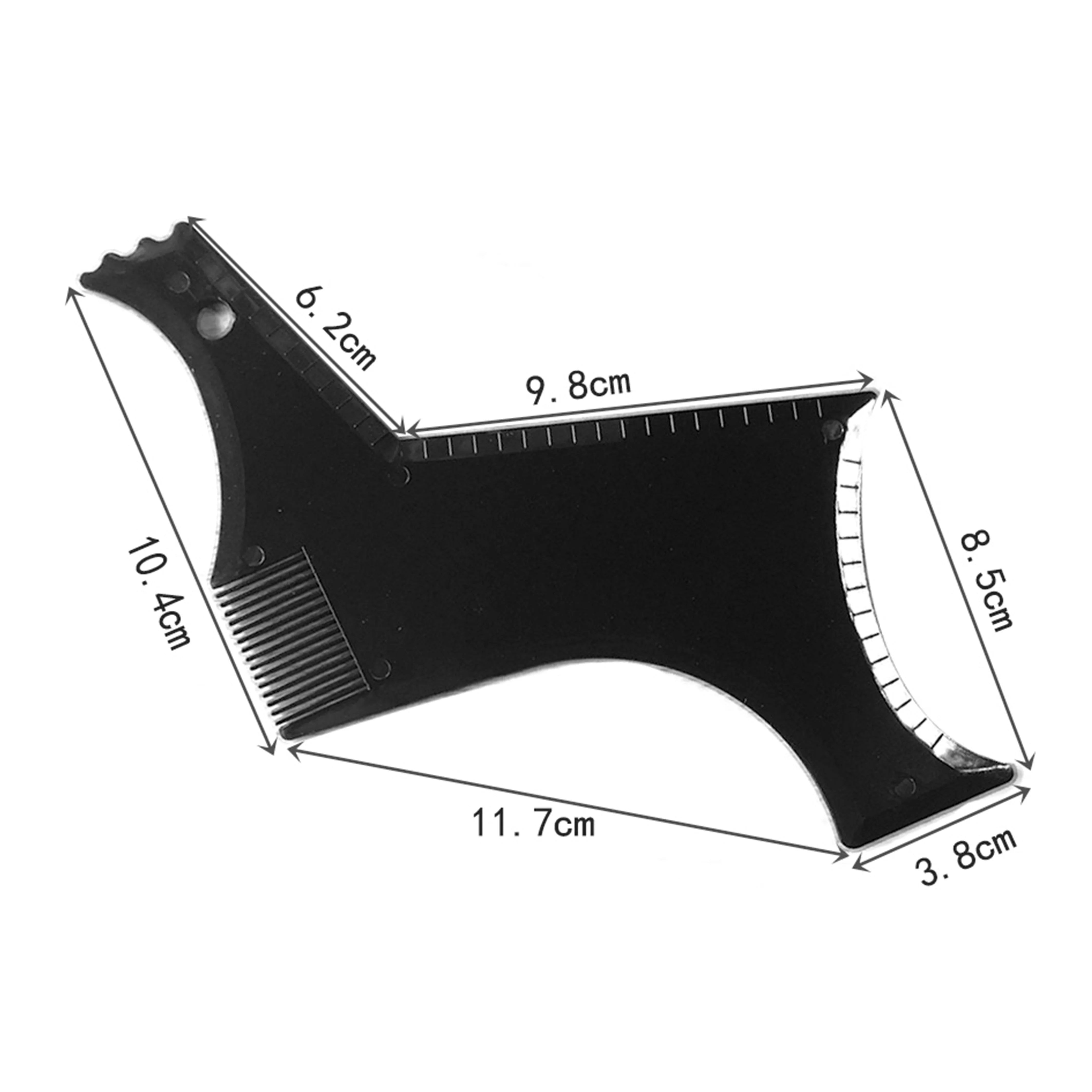 Men Beard Styling Template Stencil Beard Comb Fits All-In-One Beard Shaping Tool Barber Supplies Professional Beard Accessories