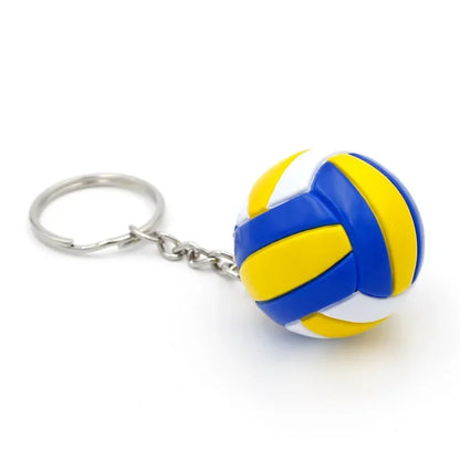 1xFashion PVC Volleyball Keychain Ornaments Business Volleyball Gifts Beach Ball Sport For Players Men Women Key Chain Gift 2024