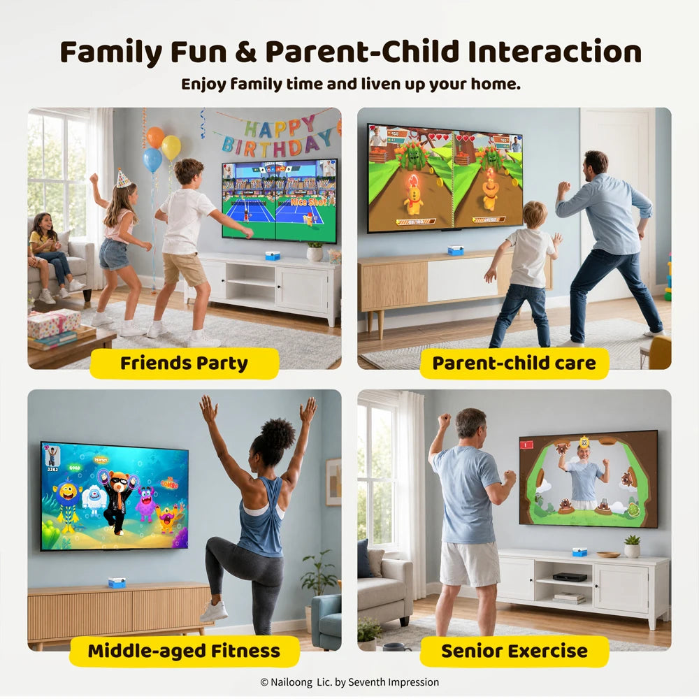 KINHANK MotionX Video Game Console for Kids & Families Ongoing Updates Kids Toy Active Play System Indoor Physical Activity