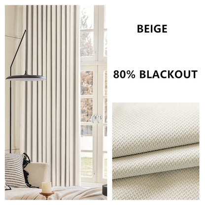 310cm Height Custom Made Thickened Solid Color Double-Sided Jacquard 80%-90% Blackout Living Room Curtains Bedroom Curtains