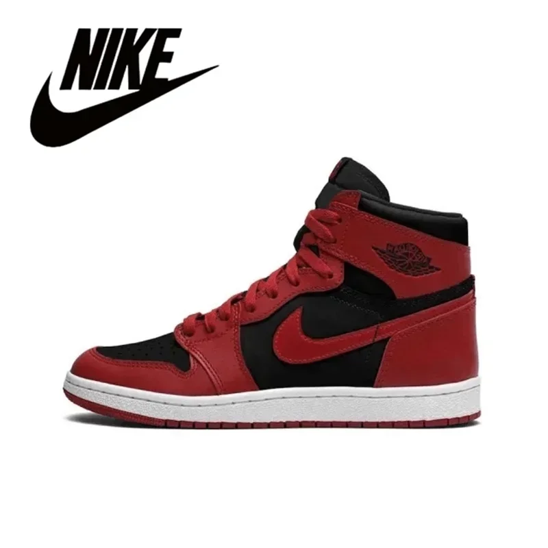 Nike Men's Shoes Air Jordan 1 High AJ1 White Black High Top Retro Basketball Shoes