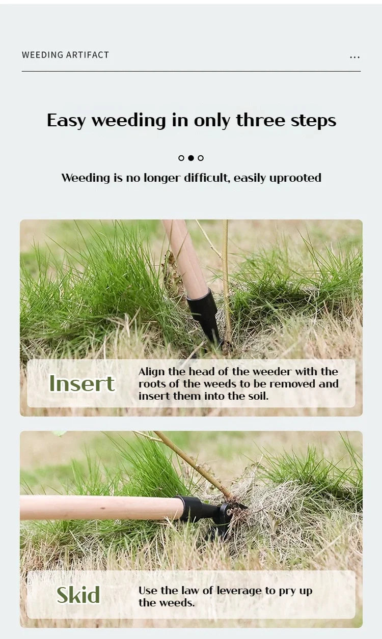 Stand Up Weed Puller Tool with Screw Holes Portable Weeding Head Replacement Gardening Digging Weeder Removal Accessory