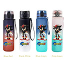 650ML Sonic Hedgehog Sport Water Bottle Large Capacity Cartoon Portable Plastic Water Bottle Drinking Cup Student Birthday Gifts
