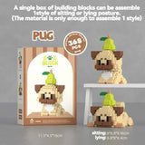 DIY Cute Dog Building Blocks Puppy Pet Model Animal Assemble Bricks Set Poodle Corgi Husky Cartoon Table Decor Gift for Kids