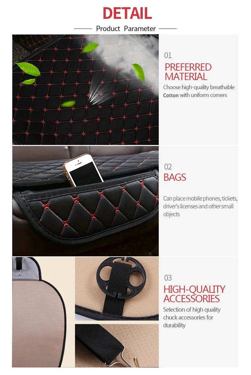 3Pcs Car Seat Cover Universal Car Seat Cushion Breathable Comfort Car Seat Protector Pad Car Interior Accessories
