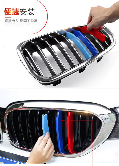 3pcs/lot Car Grille Network Decor Trims Grill Sticker for BMW E46 F30 E90 3 Series Car Style BMW Grille Sticker BMW Accessories