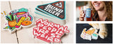 100pcs Custom Stickers PVC Waterproof Die Cut Vinyl Logo Design Brand Laptop Cute Personalized Sticker Glossy Film for Business