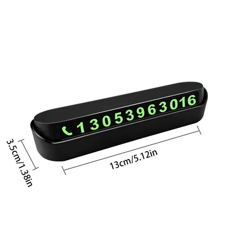 Tarjeta de número de teléfono para estacionamiento temporal, señal de stop nocturna, accesorio obligatorio, dispositivos de estacionamiento, parada de autos 
