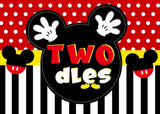 Disney Cartoon Theme Photography Background, Mickey, Minnie Mouse, Baby Shower, Happy Birthday, Gender Reveal, Banner for Children, 1Set 