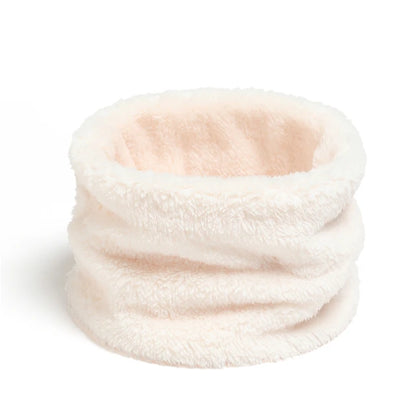 Bufanda de cachemira de color cálido con forma de anillo para invierno, de felpa sólida, gruesa, para deportes al aire libre, para hombres, mujeres y niños, con máscara facial completa y silenciador. 