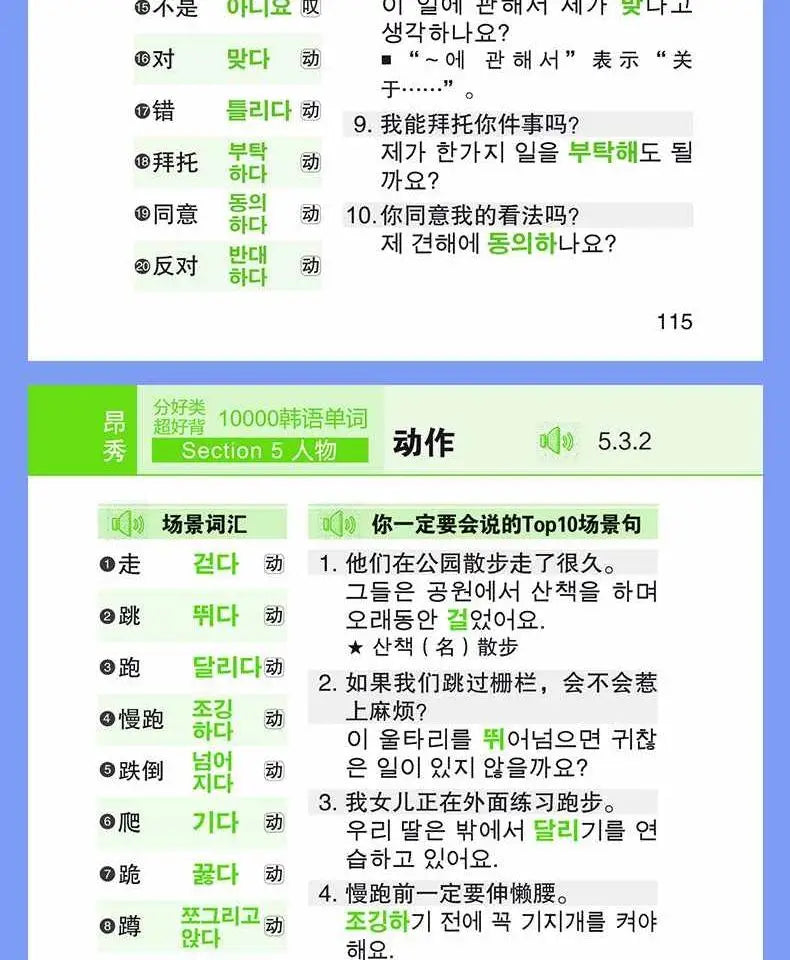 Pocket Book for Memorizing 10000 Korean Words Self Learning Korean Vocabulary Reference Book Learn Spoken Language Livro Art