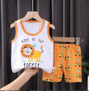 Children Sets Kids Vest Suit 2PCS Set Summer Cotton T-Shirt Girl Shorts Clothes Children Boys Girls Sleeveless Suit Wear Cloth