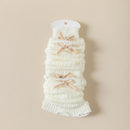 Calcetines coreanos de algodón suave para niñas de 3 a 12 años, con lazo, color liso, para otoño 