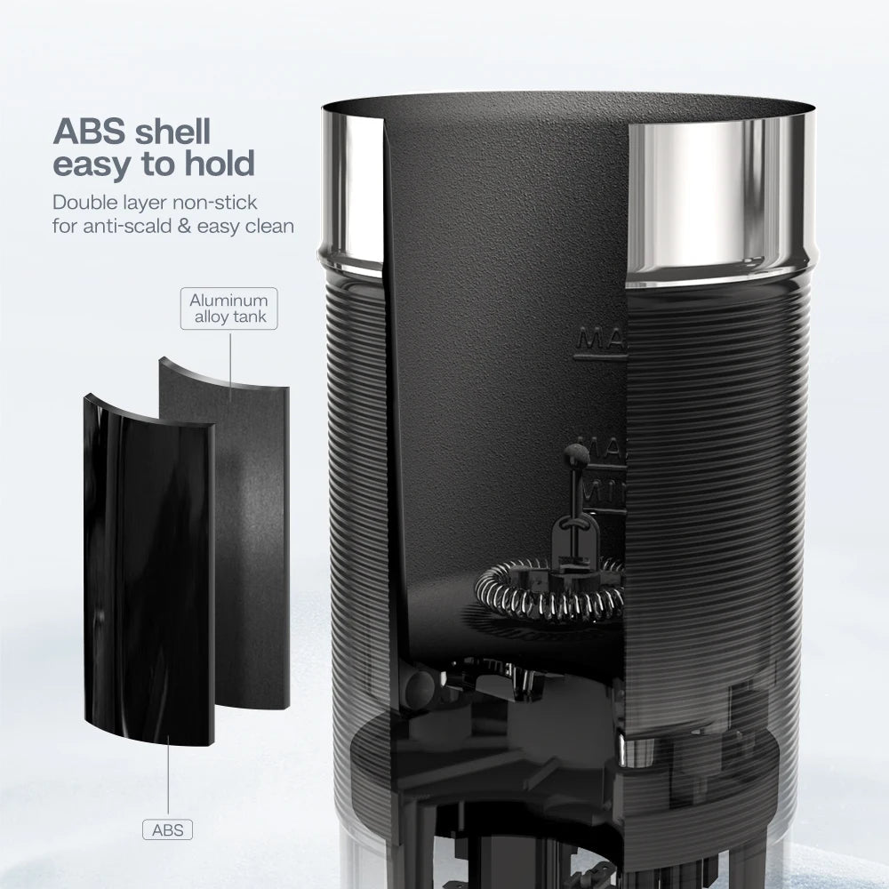 HiBREW Milk Frother Frothing Foamer Chocolate Mixer Cold/Hot Latte Cappuccino Fully Automatic Milk Warmer Cool Touch M1A