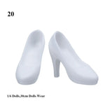 1Pair 1/3 1/6 Doll Shoes Fashion Female Doll Boots Plastic Doll Multistyles Long Knees Boots Fit Foot Length 2cm Dolls Shoes
