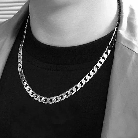 925 Sterling Silver Necklace for Men Women, Classic Chain, Luxury Jewelry, Wedding, Christmas Gifts 16, 18, 20, 22, 24 Inches, 6mm 