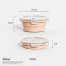 Collapsible Food Storage Containers Silicone Lunch Box with Lid Food Bowls Kitchen Stackable Lunch Box for Pantry Freezer Safe