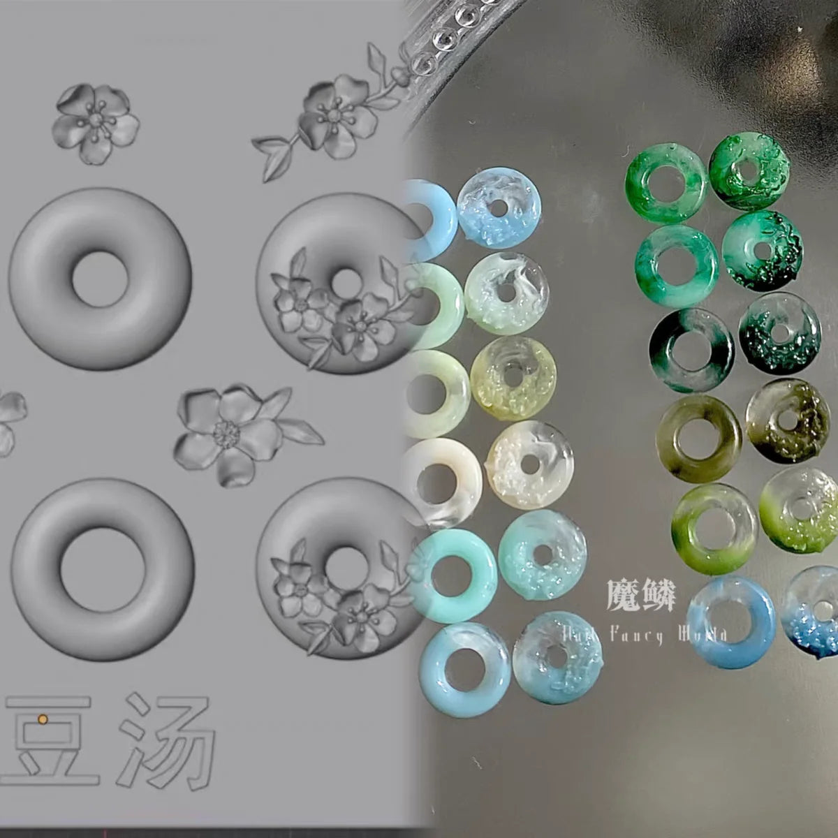 1Pc Chain Ice Flower Fox Spoon Fork Dragon Snake Butterfly 3D Acrylic Mold Nail Art Decorations  DIY Design Silicone Nails Mold