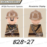 WW2 French Soldier Figure Building Blocks Military War Weapon Medical Officer Army Infantry Warrior Cavalry Gun Bricks Toy Gifts