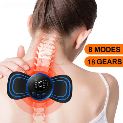 Mini Portable Neck Massager Electric Neck Stretcher For Cervical Muscle Pain Relief And Shoulder Relaxation Massage Patch